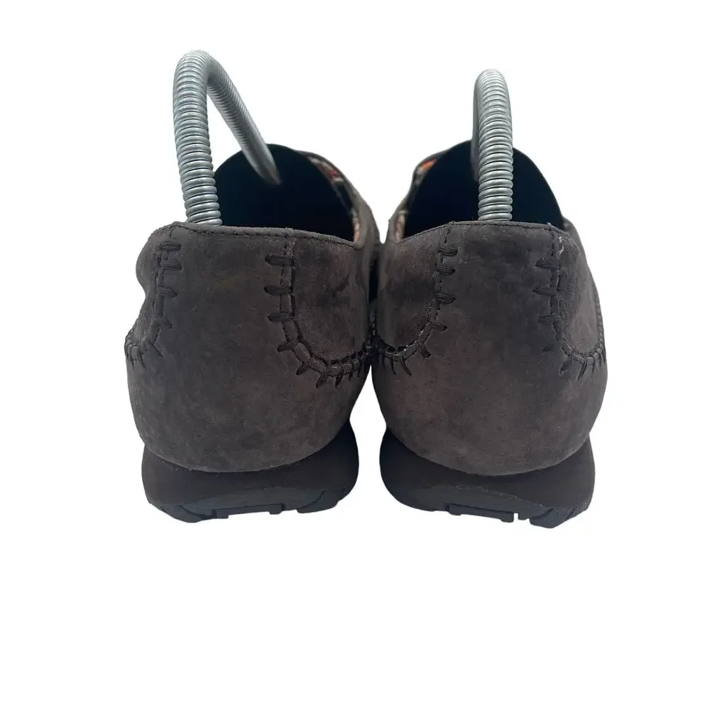 Skechers Relaxed Biker Pedestrian Suede Chocolate Brown Flats Loafers Womens 10